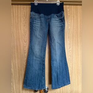 Prévoir Women's Blue Flared Maternity Jeans sz 4